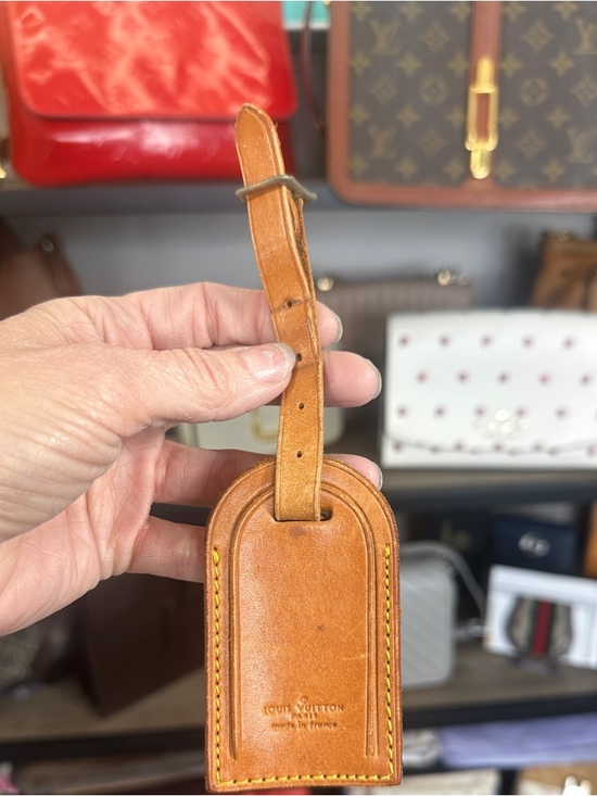 Louis Vuitton Handbags - Louis Vuitton Vachetta Leather Luggage Tag - Light Brown with Yellow Stitching